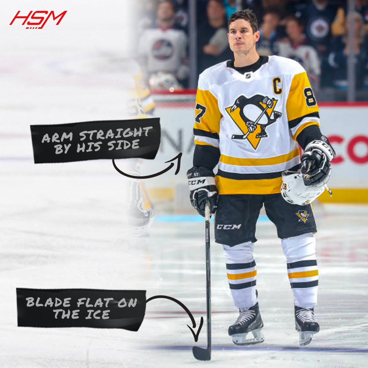 how long should my hockey stick be crosby