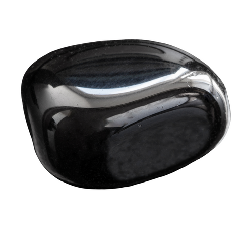 A black onyx semi-precious gemstone