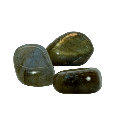 3 Labradorite semi-precious gemstones