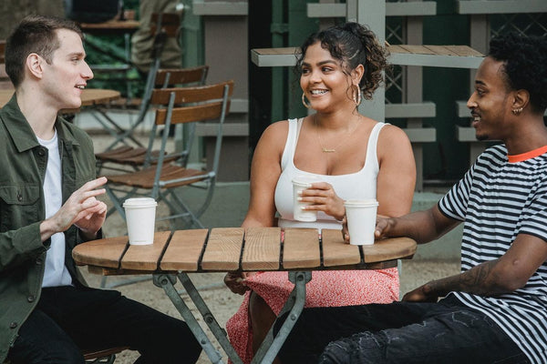 A group of friends drinking coffee