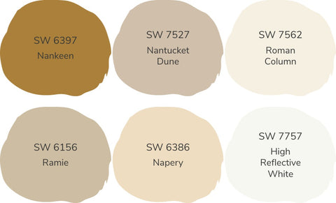 Image of color swatches compromising the Gold Glow palette.