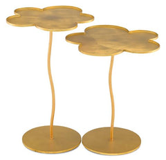 Gold flower shaped tables