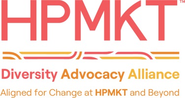 Text reads HPMKT. Diversity Advocacy Alliance. Aligned for Change at HPMKT and Beyond
