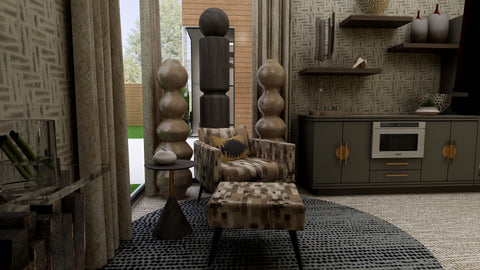 View of Zoom Room in the Earthy Luxe color palette