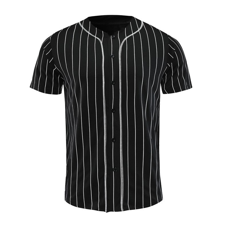 black striped baseball jersey