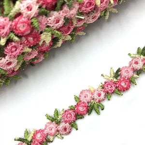 Pink and Green Venise Galloon Lace - .63 inch - 1 Yard - Sugar Pink Boutique - Green Lace Shirt