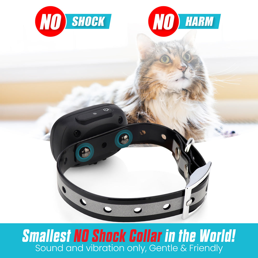 Vibrating Cat Collar NO Shock Cat Training Collar with Remote Fi