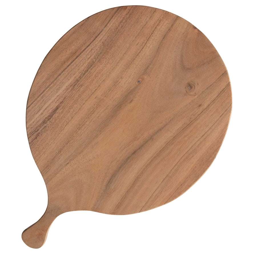 Chevron Pattern Wooden Round Chopping Board