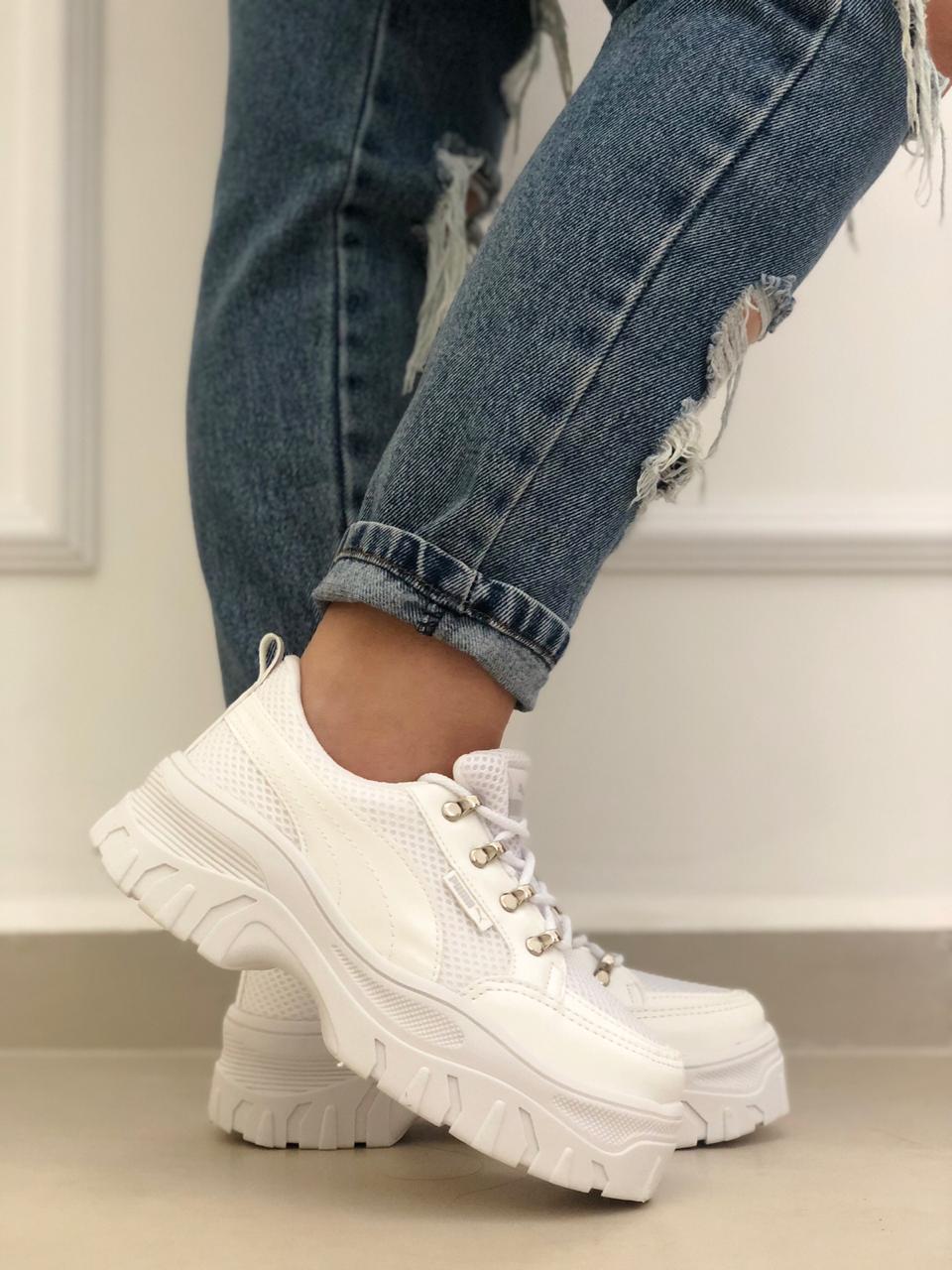 puma plataforma branco