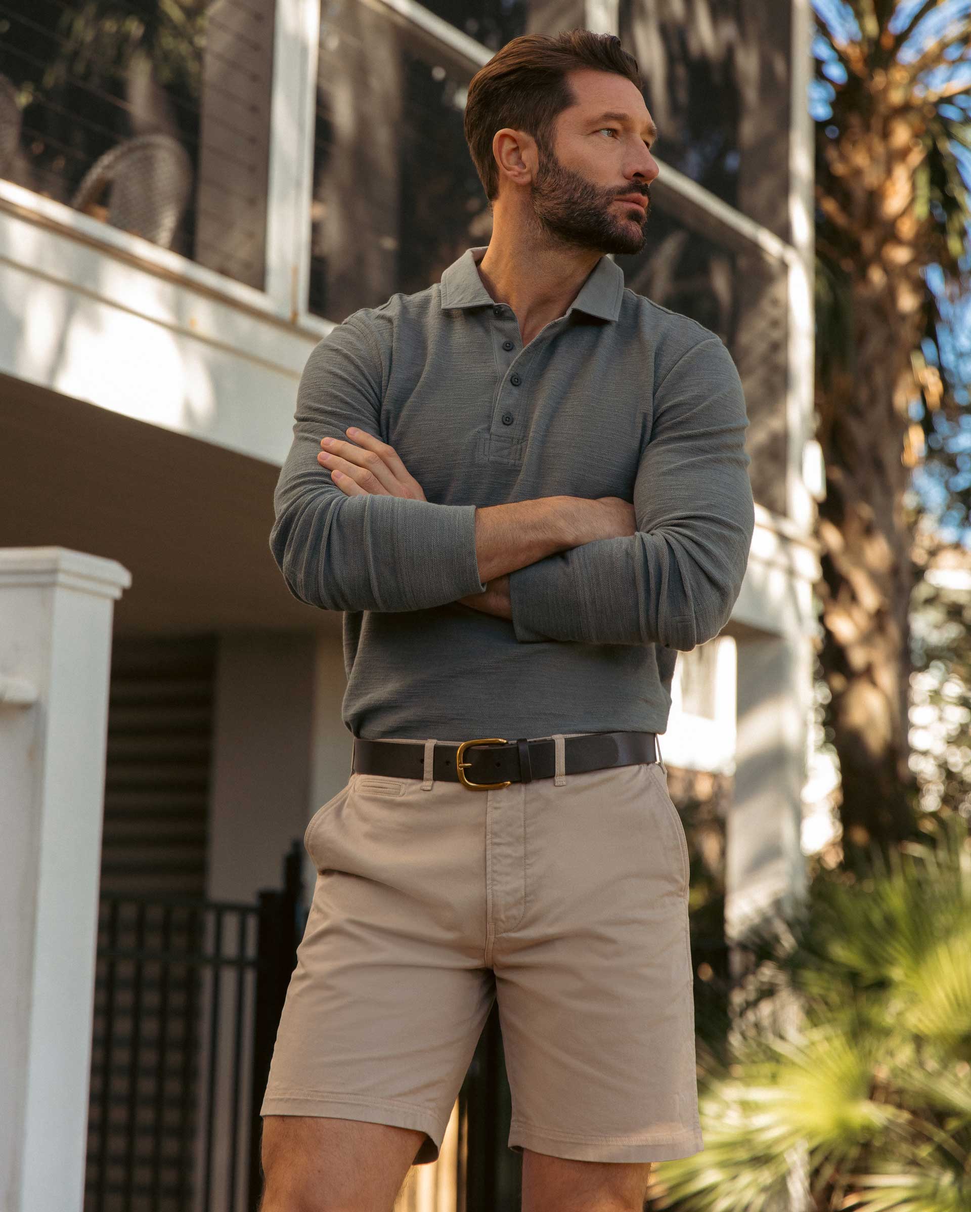 CHINO SHORT IN KHAKI Billy Reid