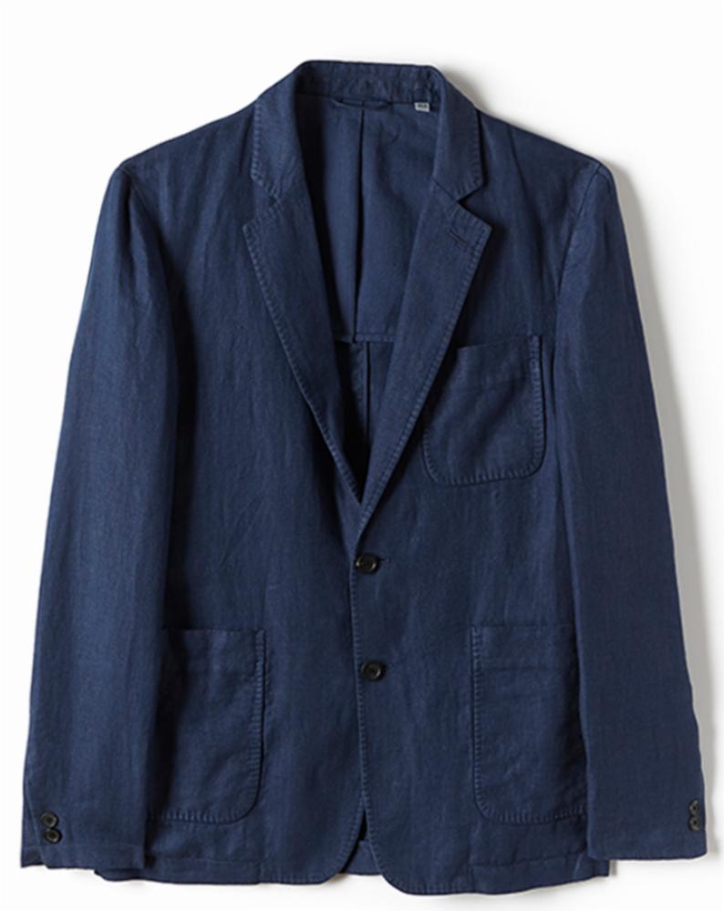 Shop Billy Reid Garment Dyed Linen Archie Jacket - Dark Tan