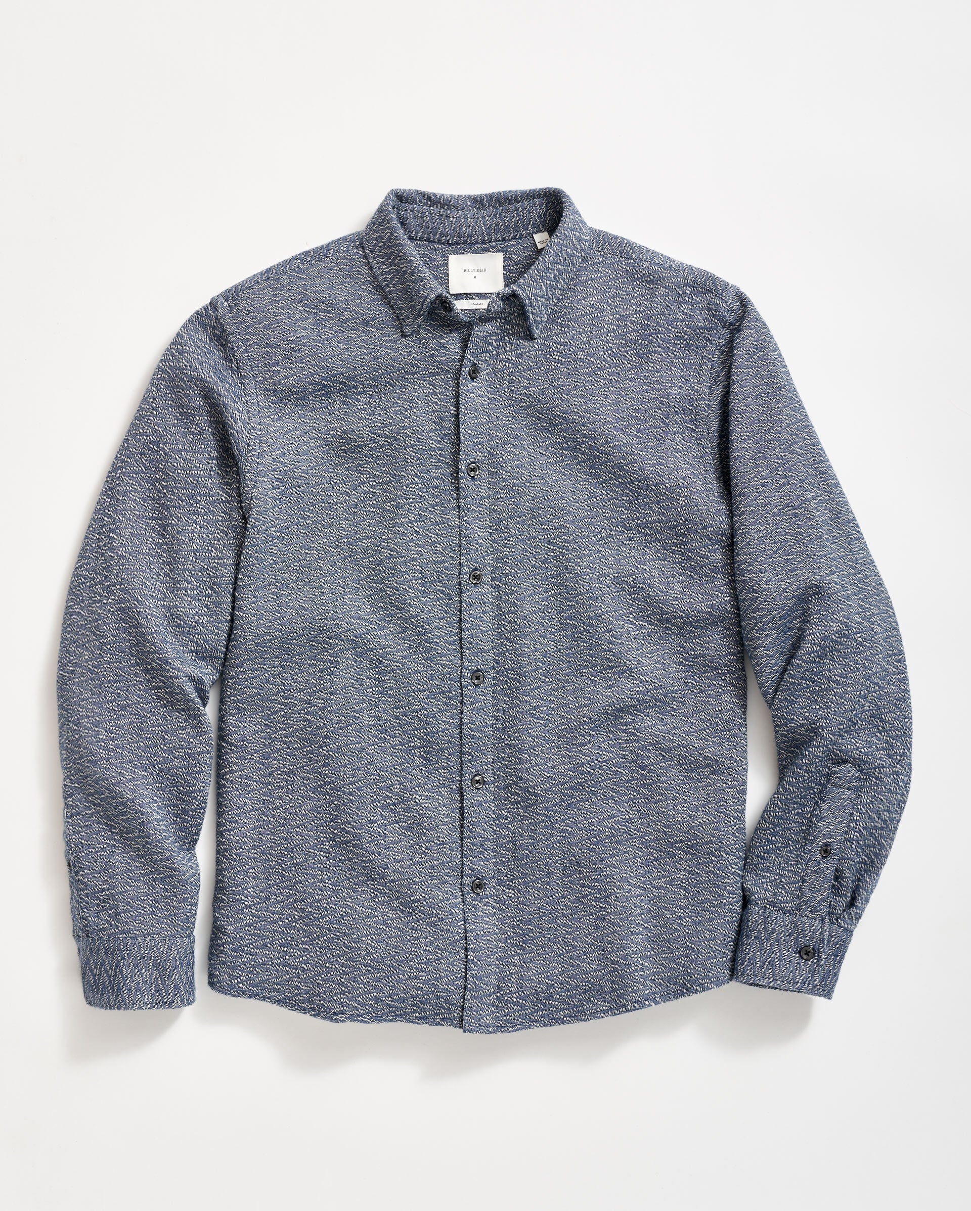 Shop Billy Reid Zig Zag Jacquard Wilson Shirt In Chambray Blue