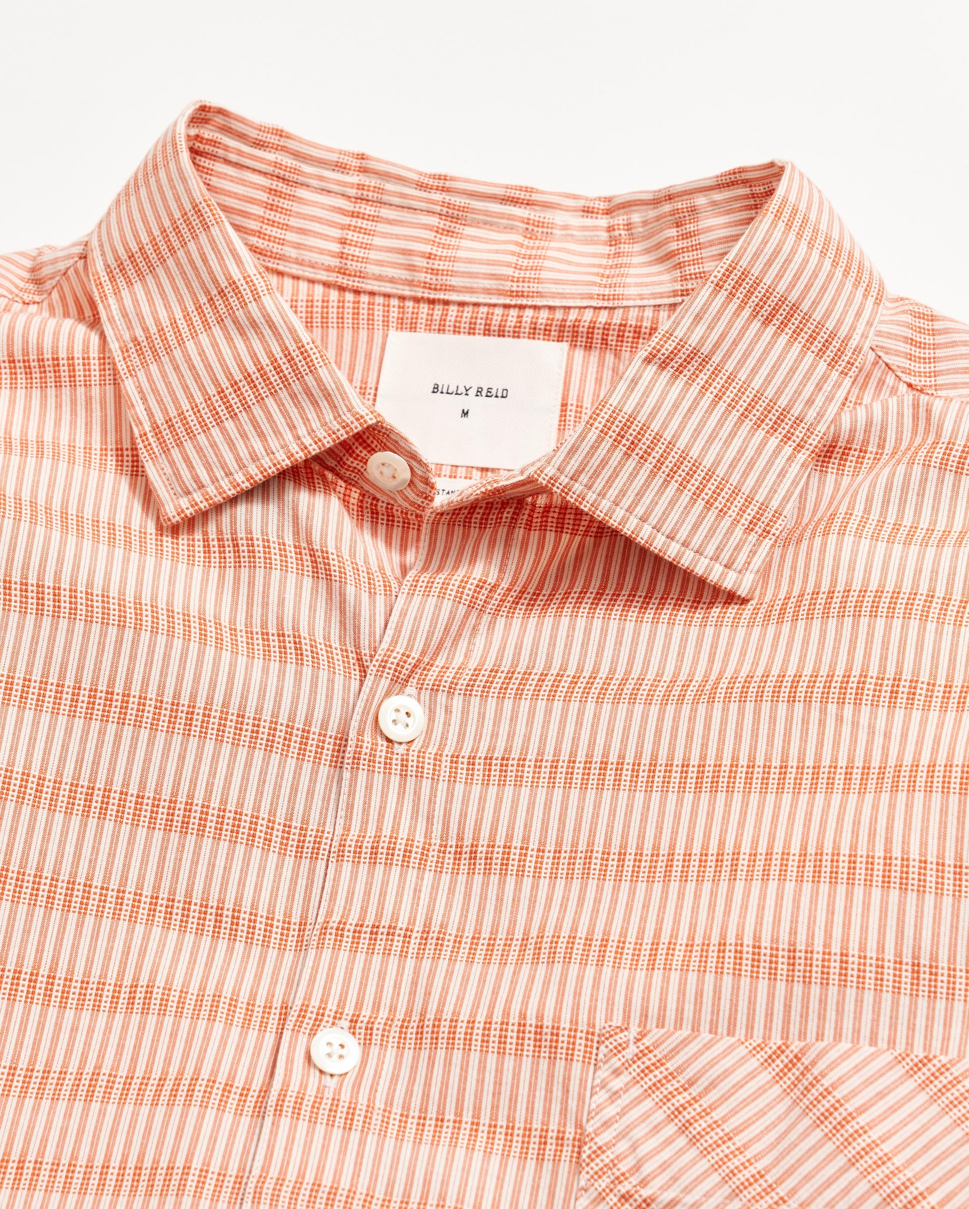 Shop Billy Reid Textural Stripe John T Shirt In Terracotta