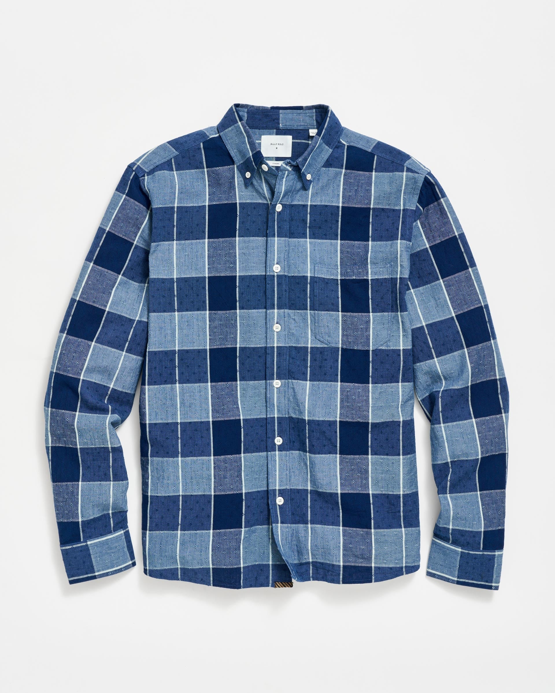 Shop Billy Reid Indigo Dobby Tuscumbia Shirt Button Down