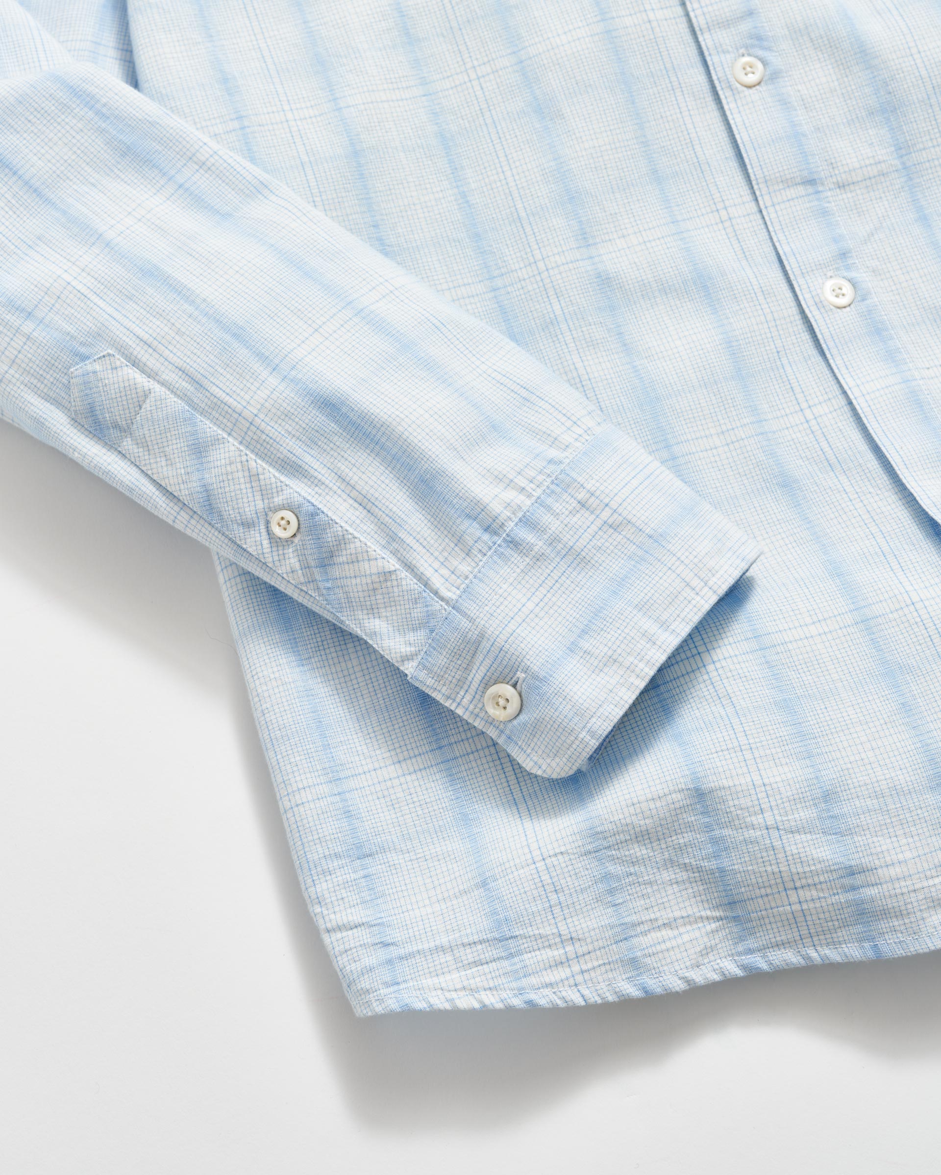 Shop Billy Reid Line Plaid Pickwick Shirt In French Blue