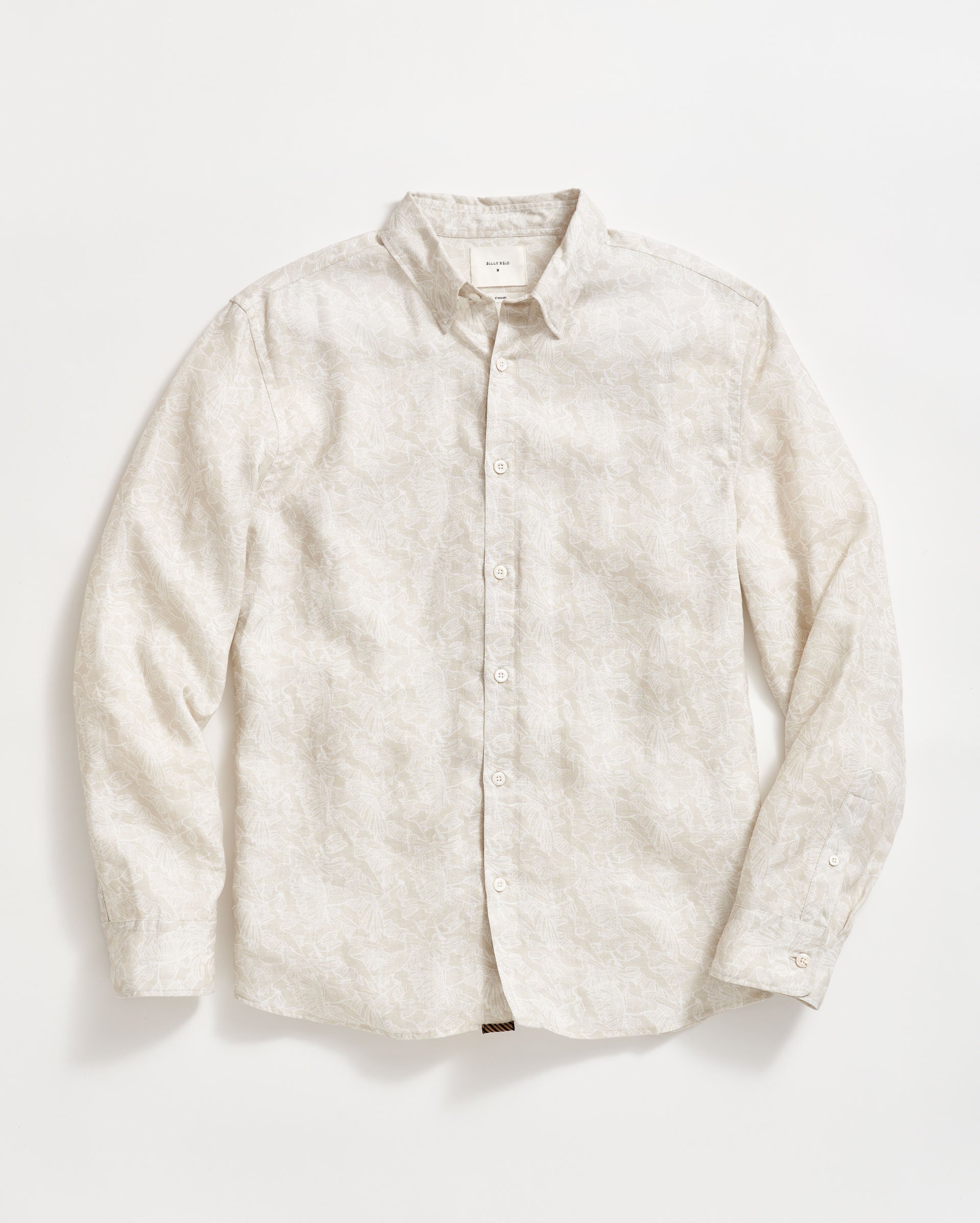 Billy Reid Flock Linen Wilson Shirt - Tinted White