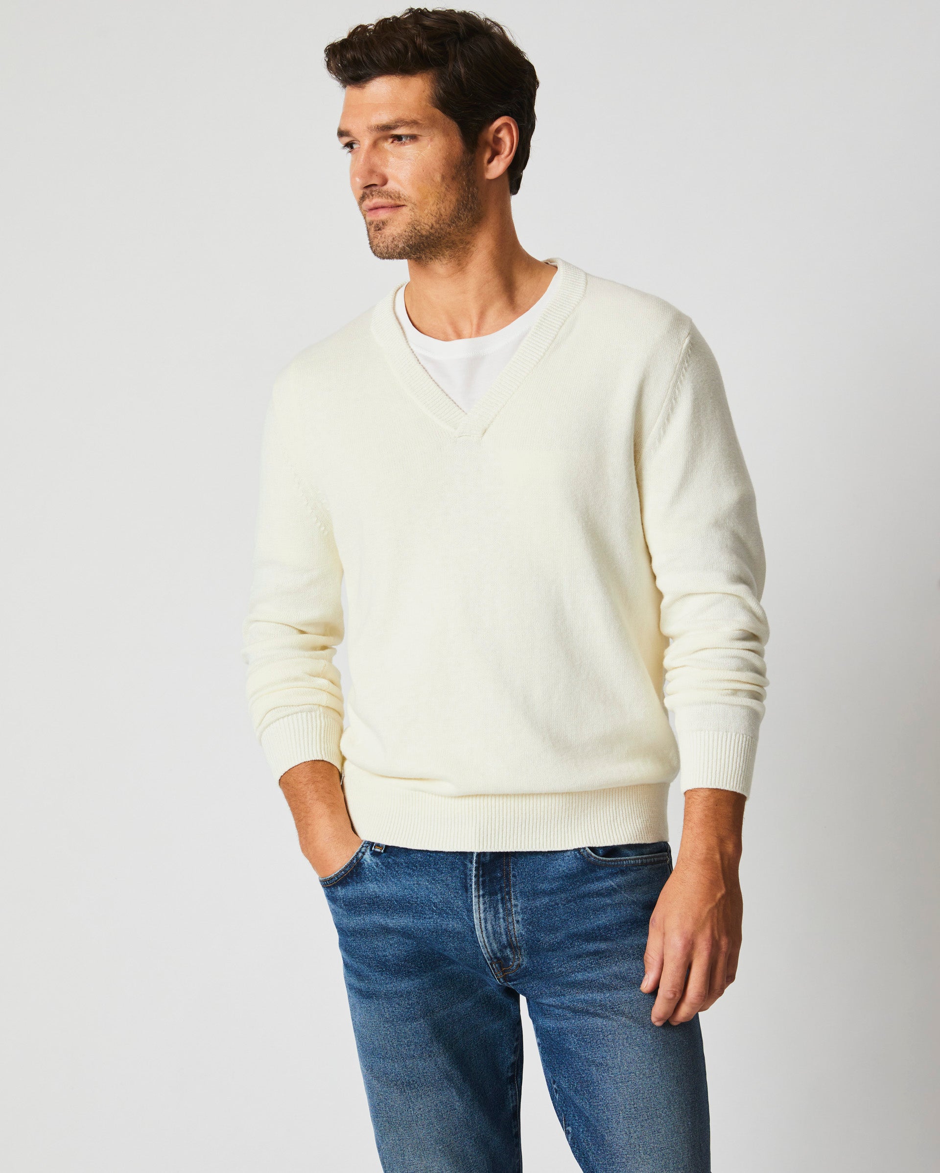 Shop Billy Reid Pullover Danley Sweater In Tinted White