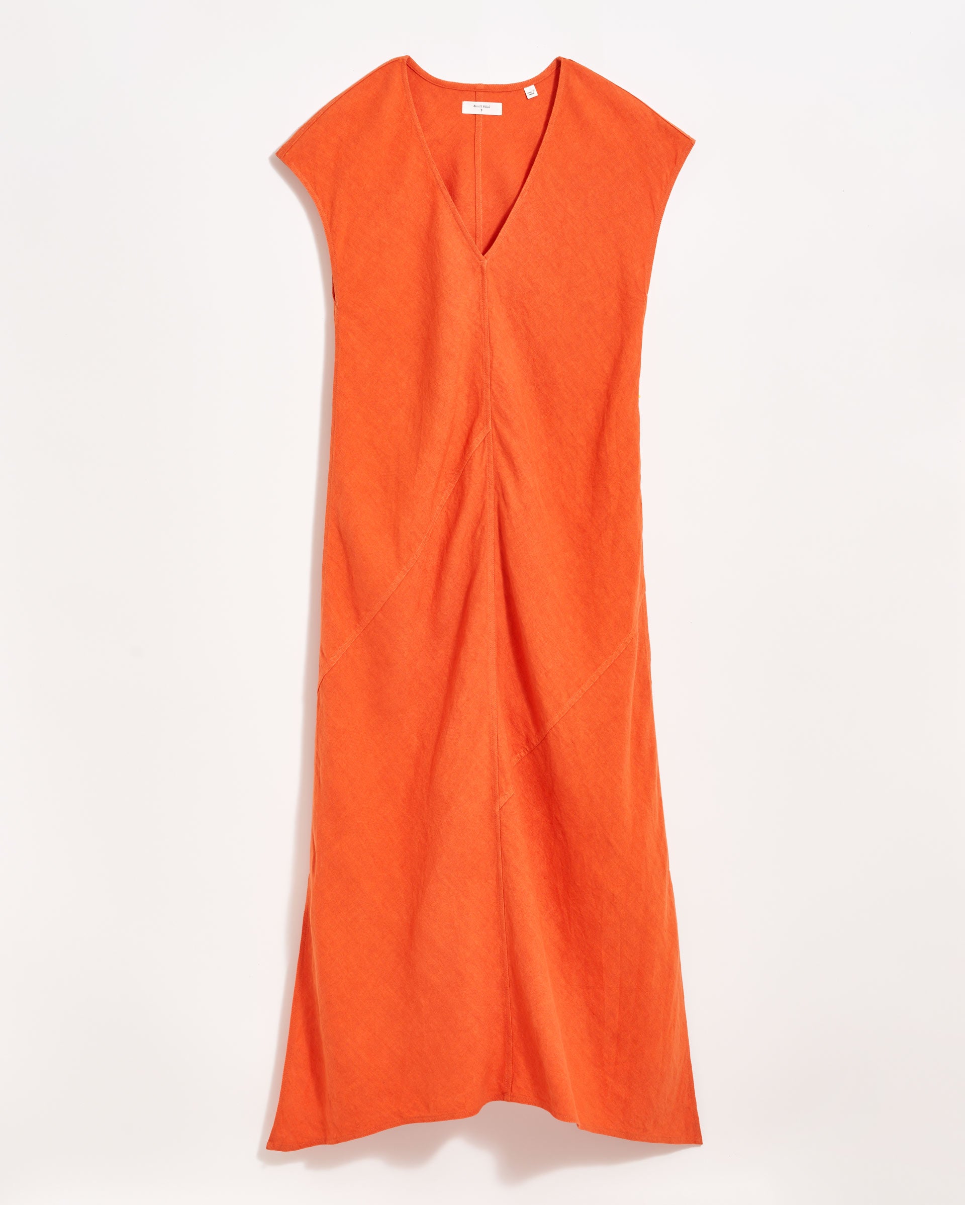 Shop Billy Reid Maxi Bias Linen Dress In Terracotta