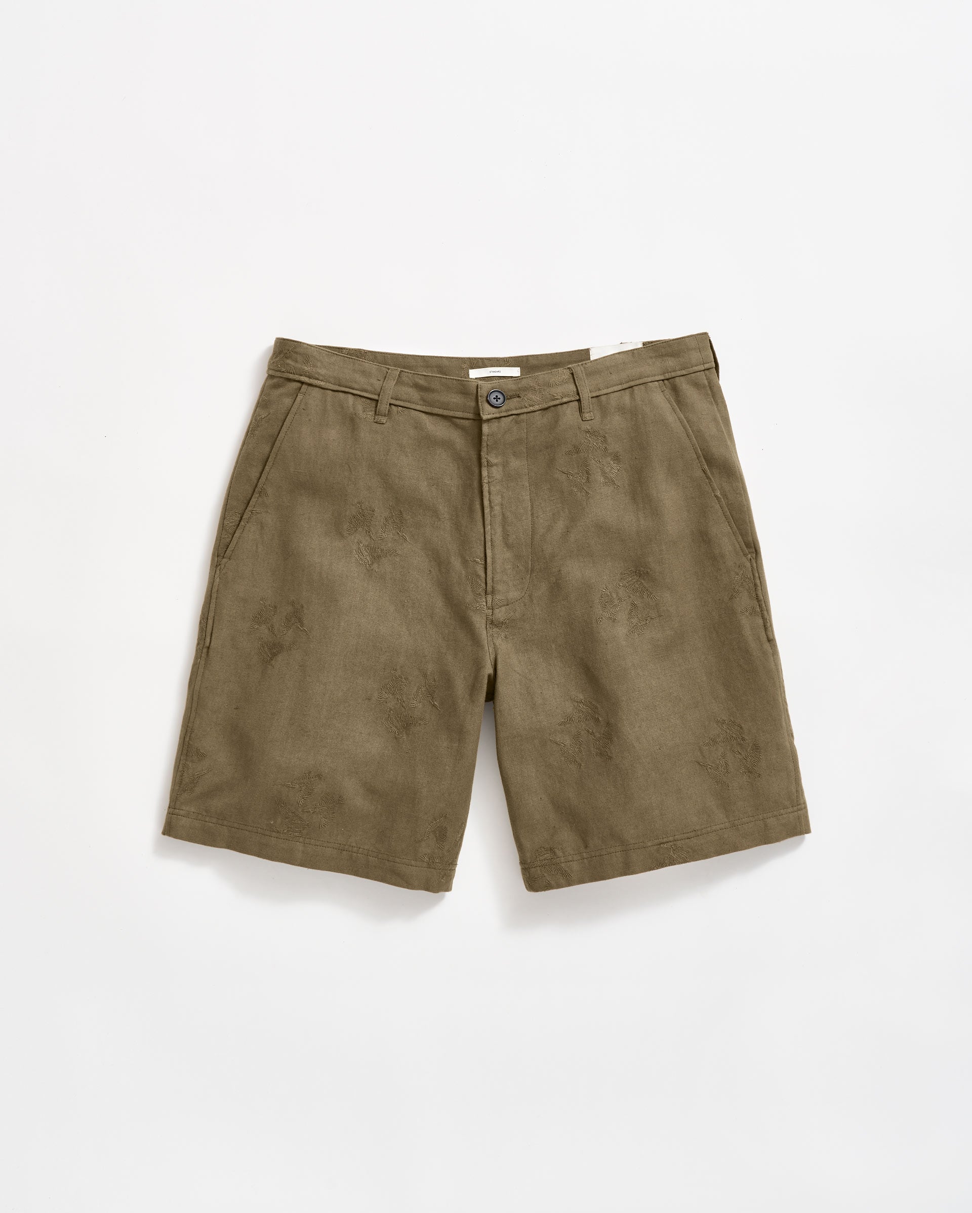 Shop Billy Reid Pelican Gulf Embroidered Short In Olive