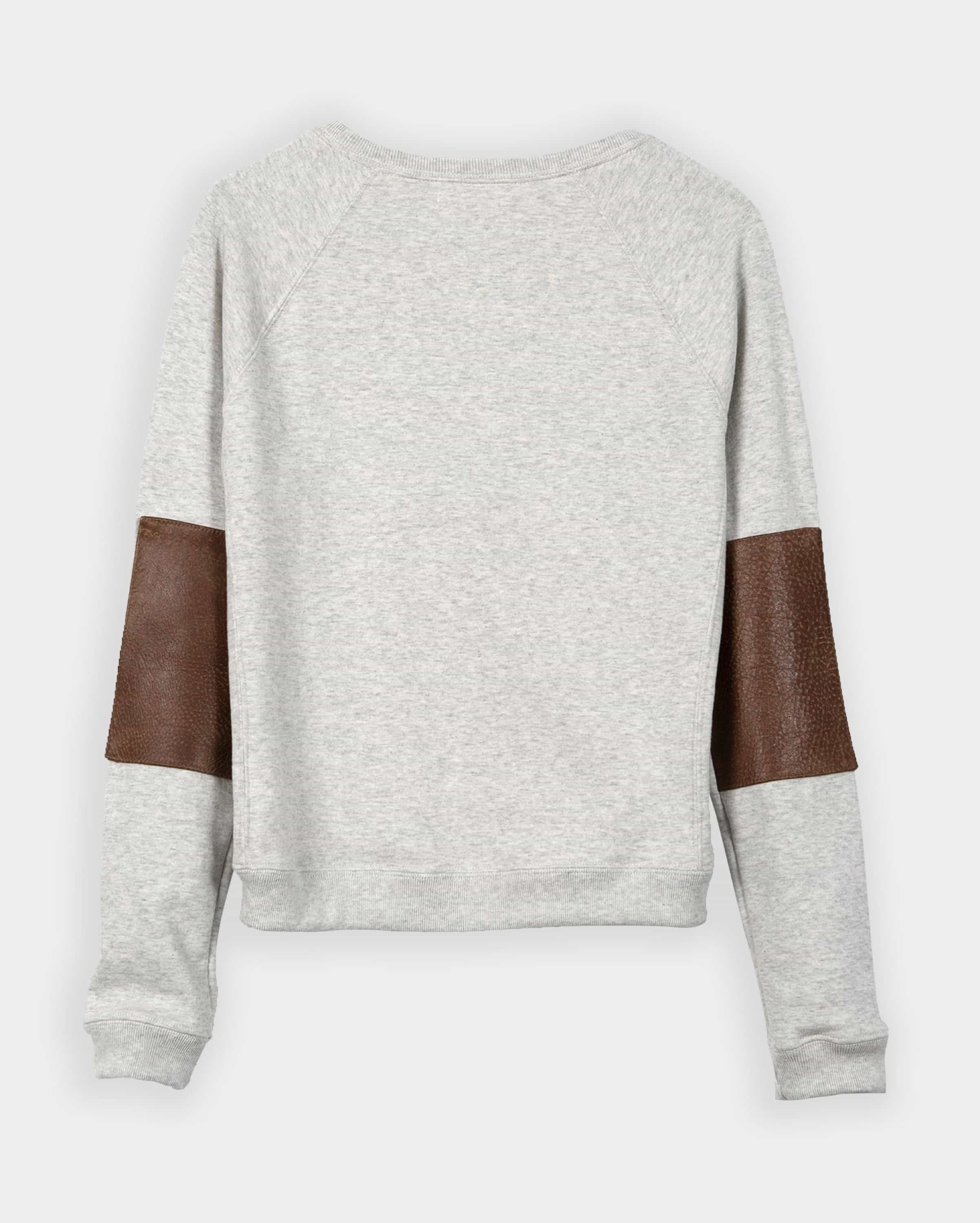 Shop Billy Reid, Inc Womens Raglan Dover Crew In Grey/brown