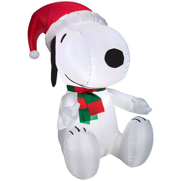 Sitting Snoopy Lighted Christmas Inflatable Snoopn4pnuts Com