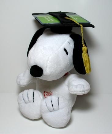 snoopy graduation plush