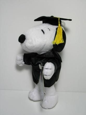 snoopy graduation plush