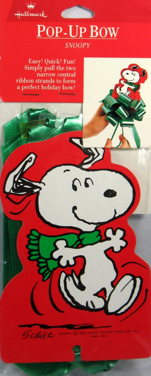 Snoopy Pop Up Bow Green Snoopn4pnuts Com