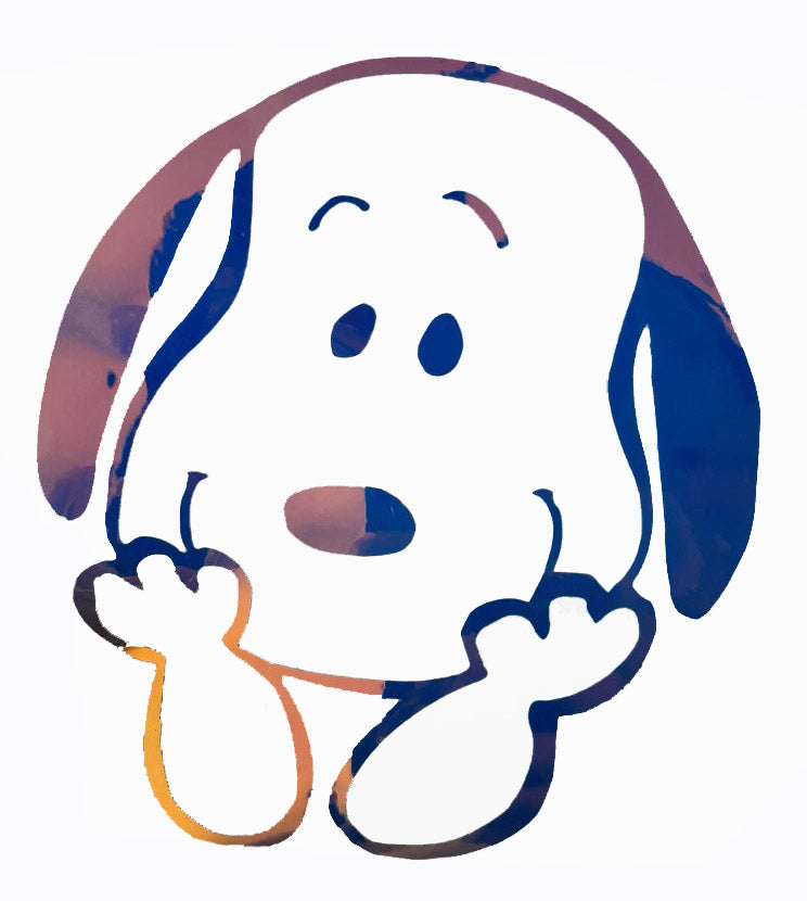Smiling Snoopy Die-Cut Vinyl Decal - Holographic