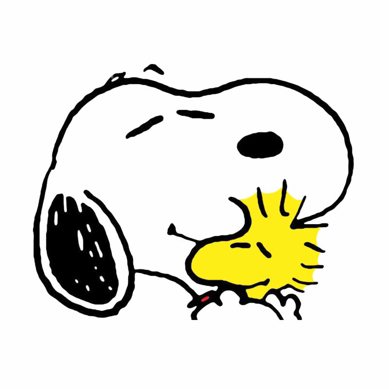 Snoopy Hugs Woodstock Die-Cut Vinyl Decal (Full Color) | snoopn4pnuts.com