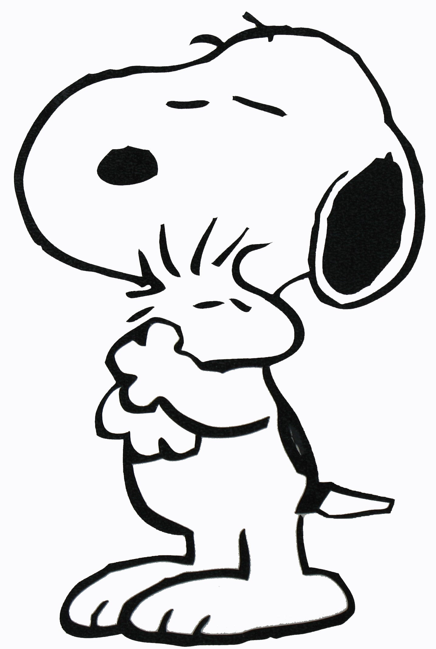 Snoopy Hugs Woodstock Die-Cut Vinyl Decal - Black | snoopn4pnuts.com