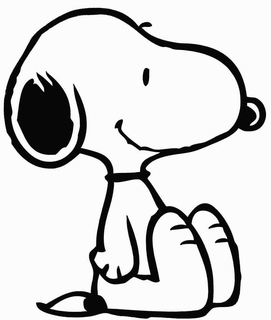 Snoopy Sitting Die-Cut Vinyl Decal - Black | snoopn4pnuts.com