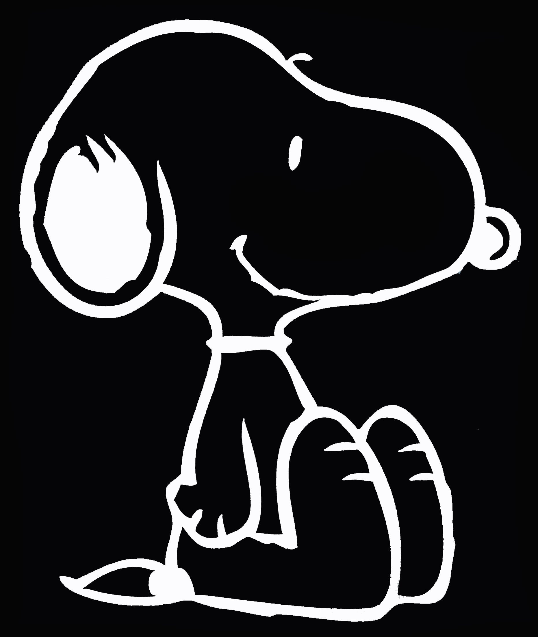 Snoopy Sitting Die-Cut Vinyl Decal - White | snoopn4pnuts.com