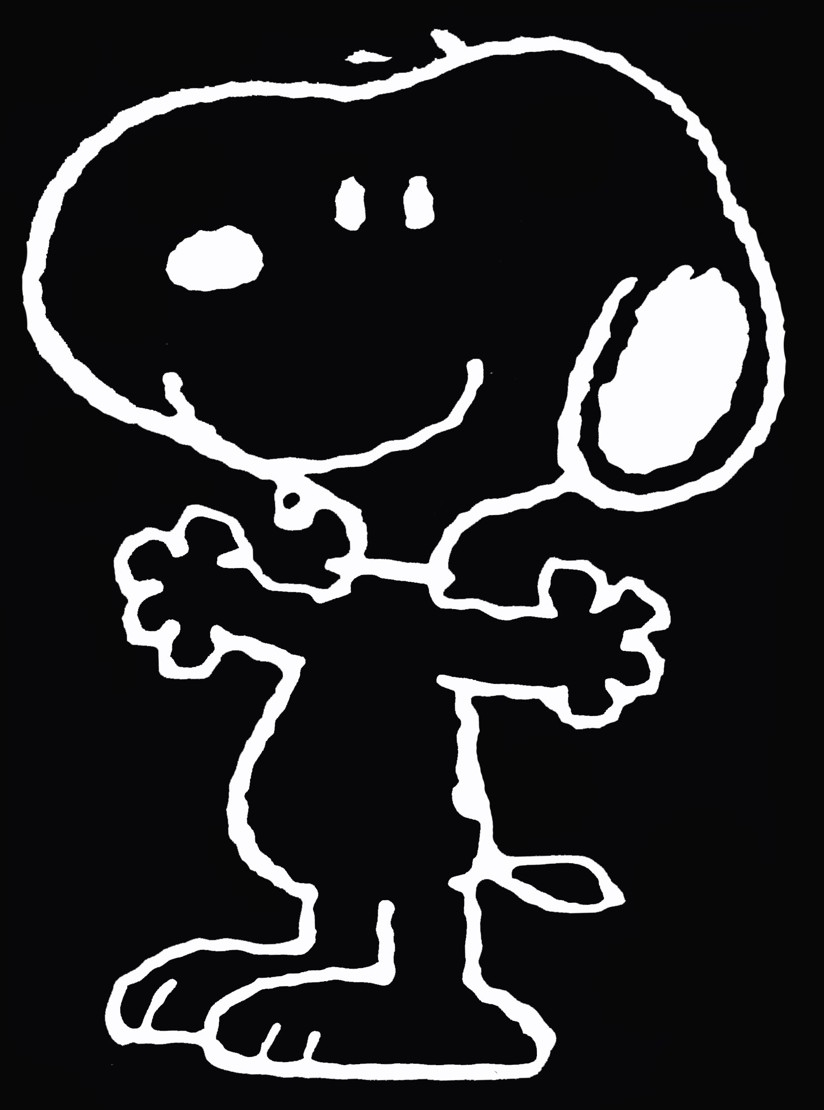 Snoopy Smiling Die-Cut Vinyl Decal - White | snoopn4pnuts.com