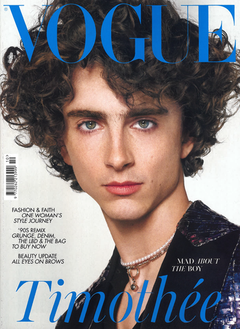 VOGUE OCTOBER COVER WITH TIMOTHEE CHAMALET