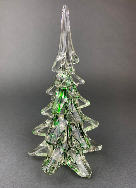 Crystal Clear Christmas Tree. Hand Crafted Crystal Pine Tree. Made in -  Ruby Lane