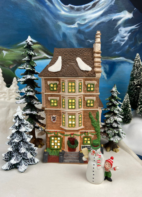 Christmas Village House by Dept 56. Illuminated Public House. Sweets. –  Anything Discovered