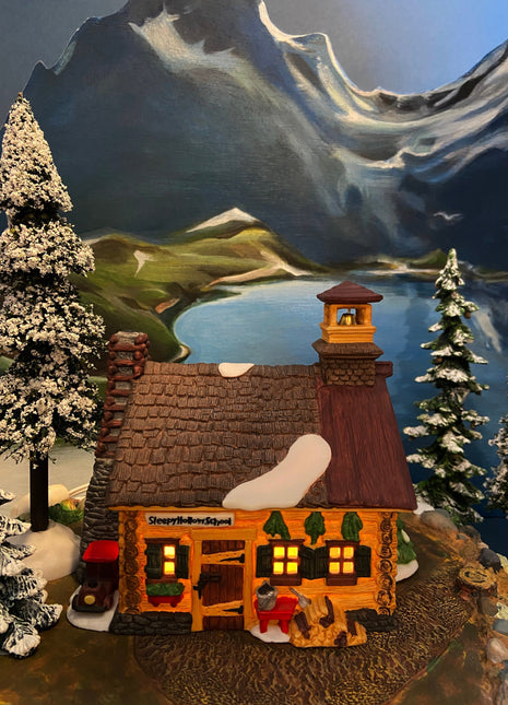 Dept 56, Sleepy Hollow School. Illuminated, Porcelain Christmas Villag –  Anything Discovered