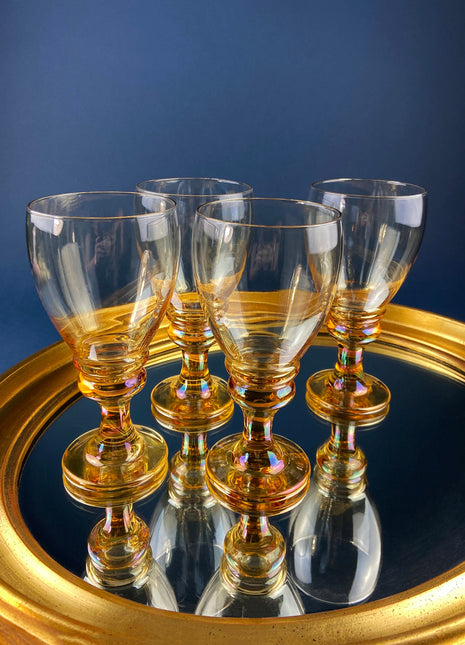 Fairford Vintage Wine Glassware, 8 Oz Colored Water Goblets, Set
