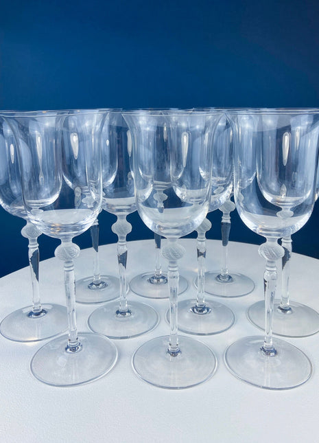 Crystal Champagne Glasses with Ball Stem. Enchantress by Mikasa. Frost –  Anything Discovered