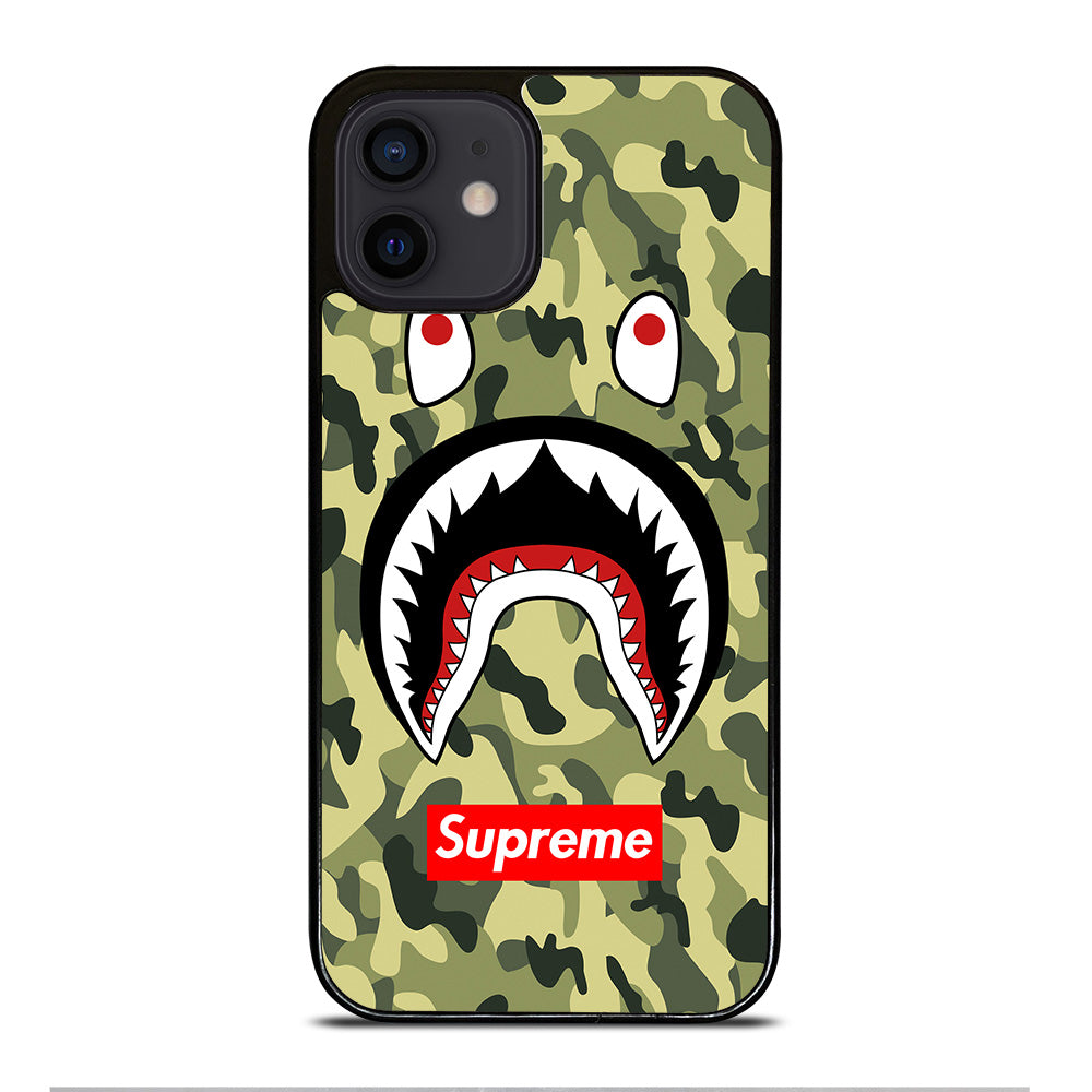 Bape Bathing Camo Shark Supreme Iphone 12 Mini Case Cover Casepark