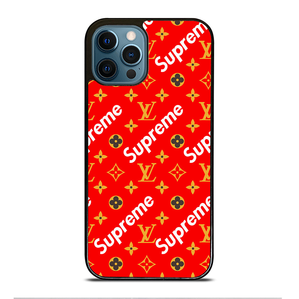 New Supreme Red Gold Pattern Iphone 12 Pro Max Case Cover Casepark
