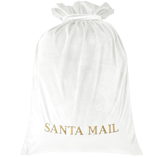 Large Luxury Velvet Christmas Sack Snow White | Mirage Haven