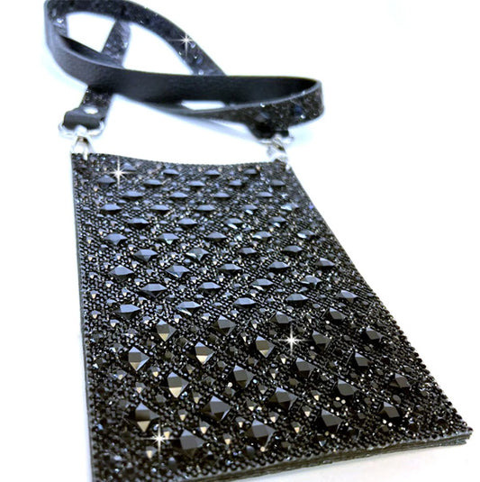 Jacqueline Kent - Royal Ice Bra Straps - Black Diamond With Antique Si