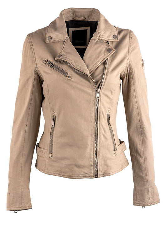 Mauritius - Sofia RF Woman's Leather Jacket - Off White – The Good Life  Boutique