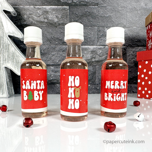 Buffalo Plaid Holiday Mini Bottle Tags Red Plaid – Paper Cute Ink