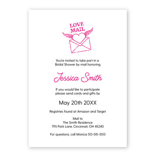 Baby Shower By Mail Long Distance Baby Shower Invitation – Paper Cute Ink