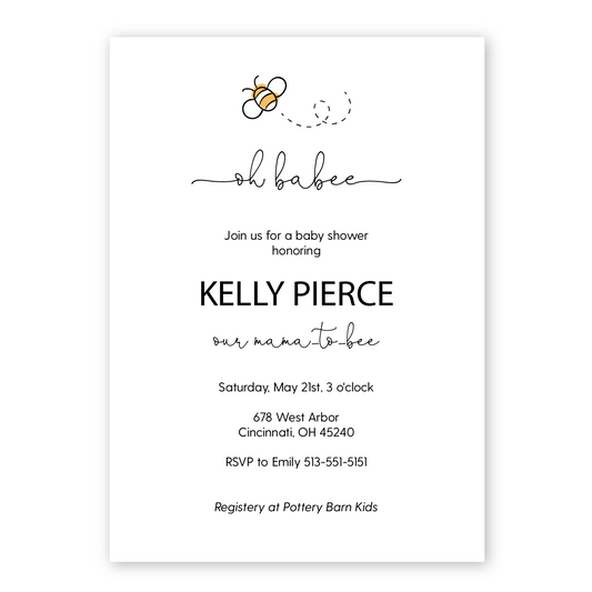 Baby Shower By Mail Long Distance Baby Shower Invitation – Paper Cute Ink