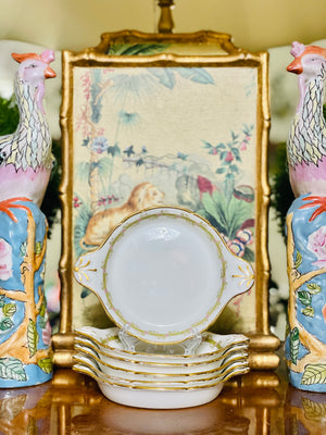 Set of 6 French Porcelain Flan Dishes - Heritage Home Furnishings - Flan Dish