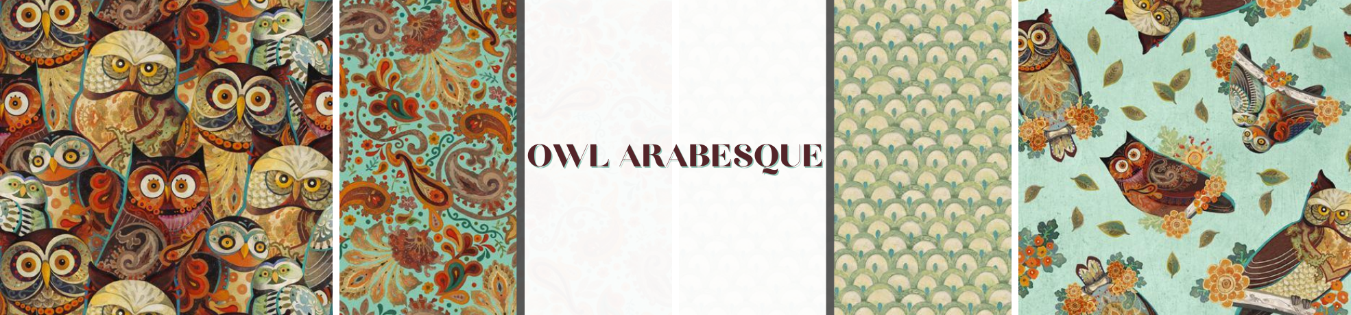 Owl Arabesque Fabric Collection